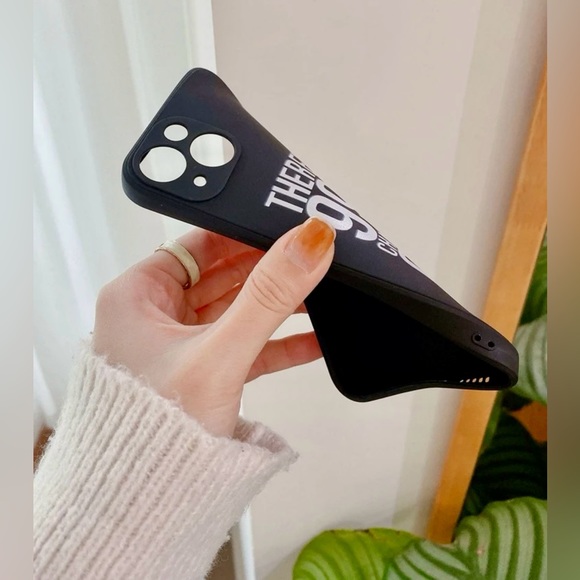 NWT iPhone 13ProMax Snarky Humor Black Rubber Case w/White Writing - Picture 4 of 5